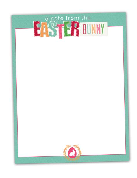 easter bunny stationery